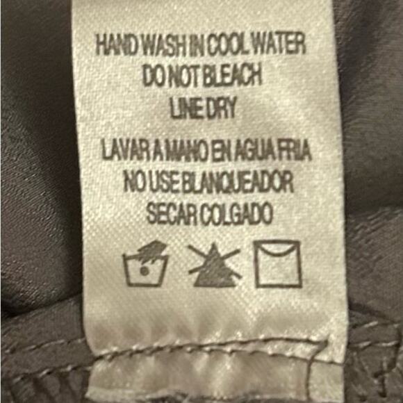 Solemio Gray cami with black lace trim, women’s size medium, - Picture 8 of 8